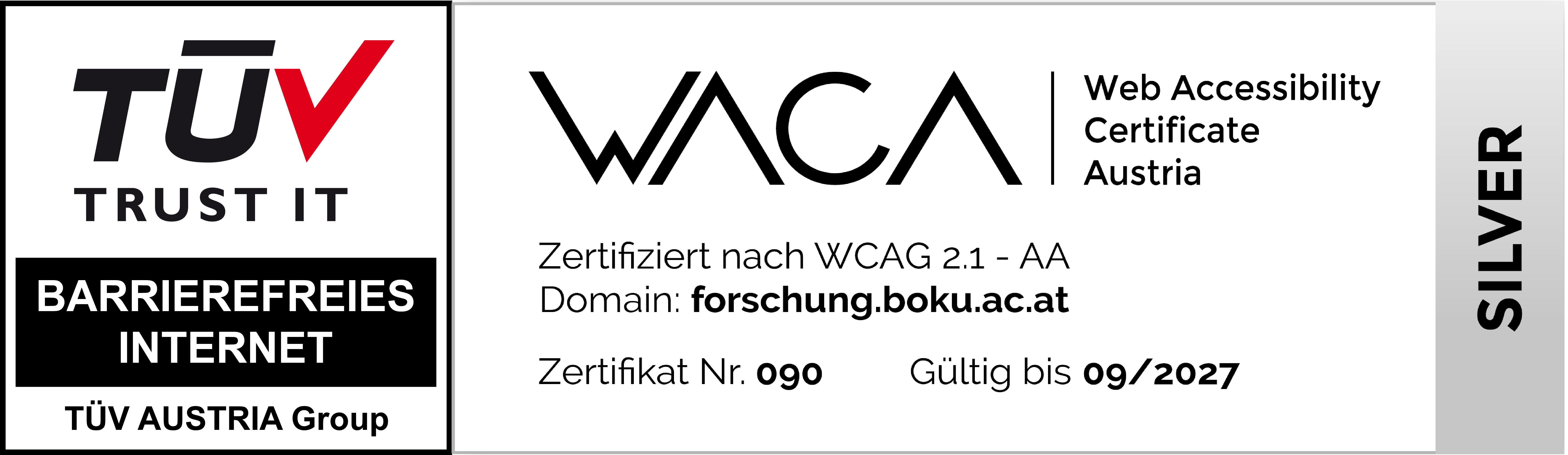 Das WACA Qualitätssiegel in Silber